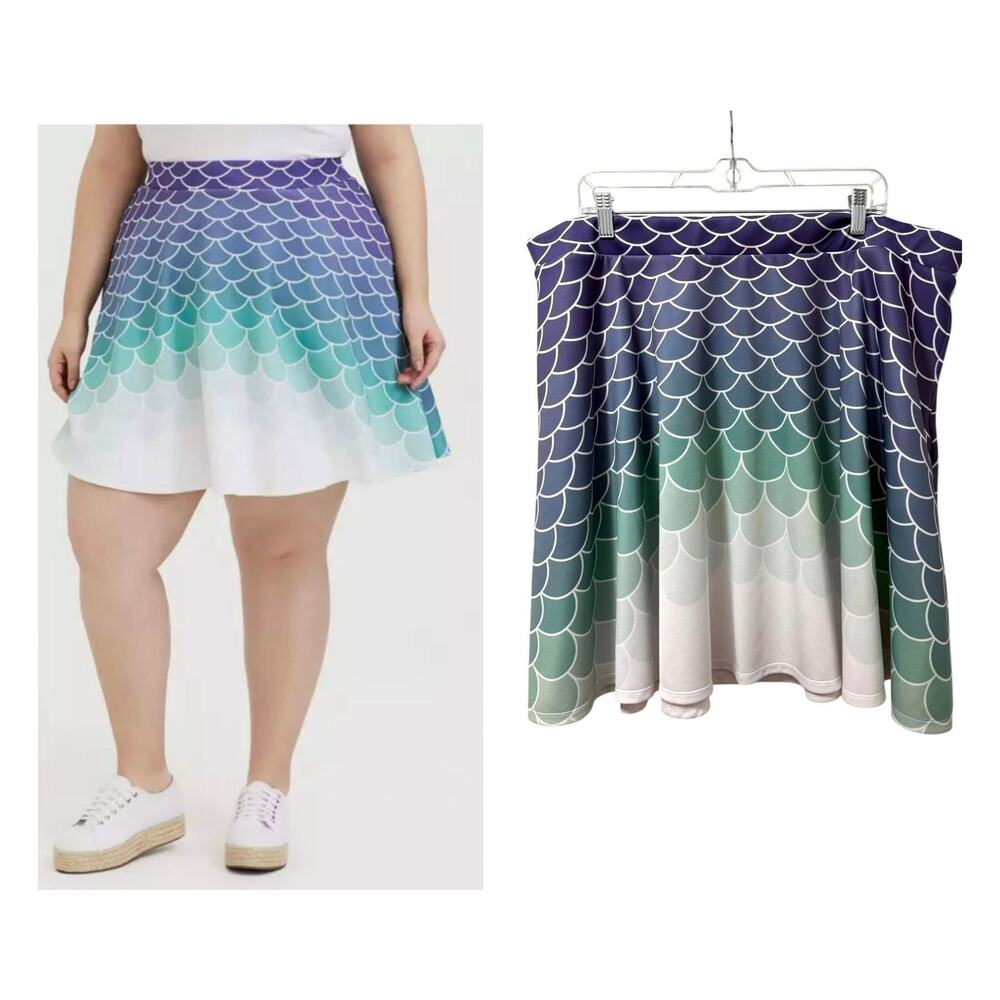 Torrid 3 (3X) Disney Little Mermaid Ariel Scuba Scale‎ Cosplay Costume Skirt